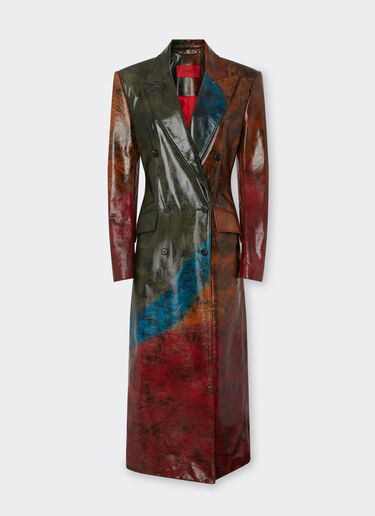 Ferrari 雾面皮革大衣 骆驼色 49831f