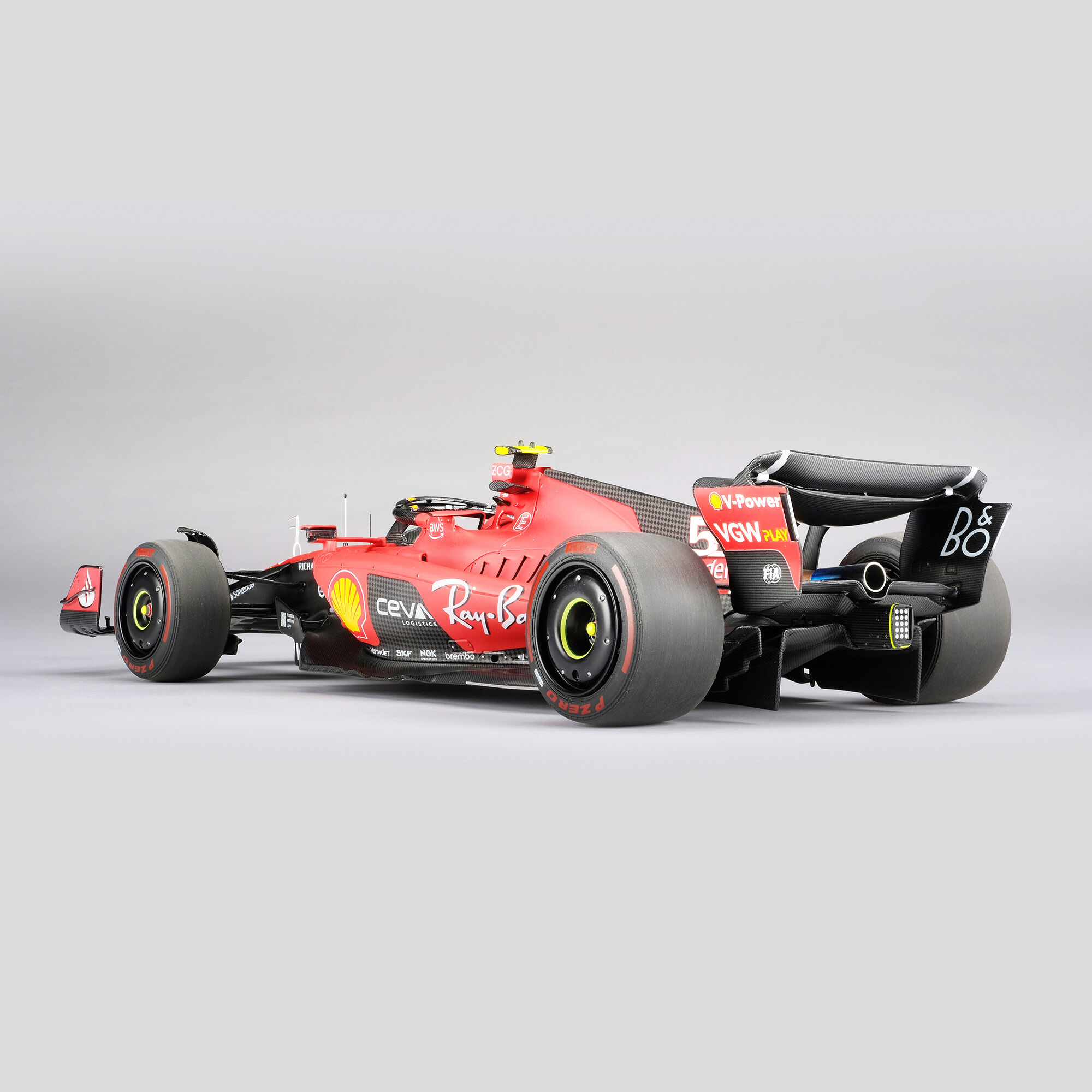 Ferrari 法拉利SF-23 - #55 Sainz 1:18模型车 红色 F1073f