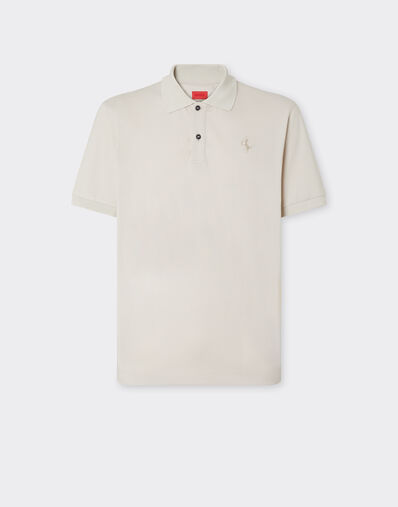 Ferrari 跃马棉质珠地 Polo 衫 石膏 47822f