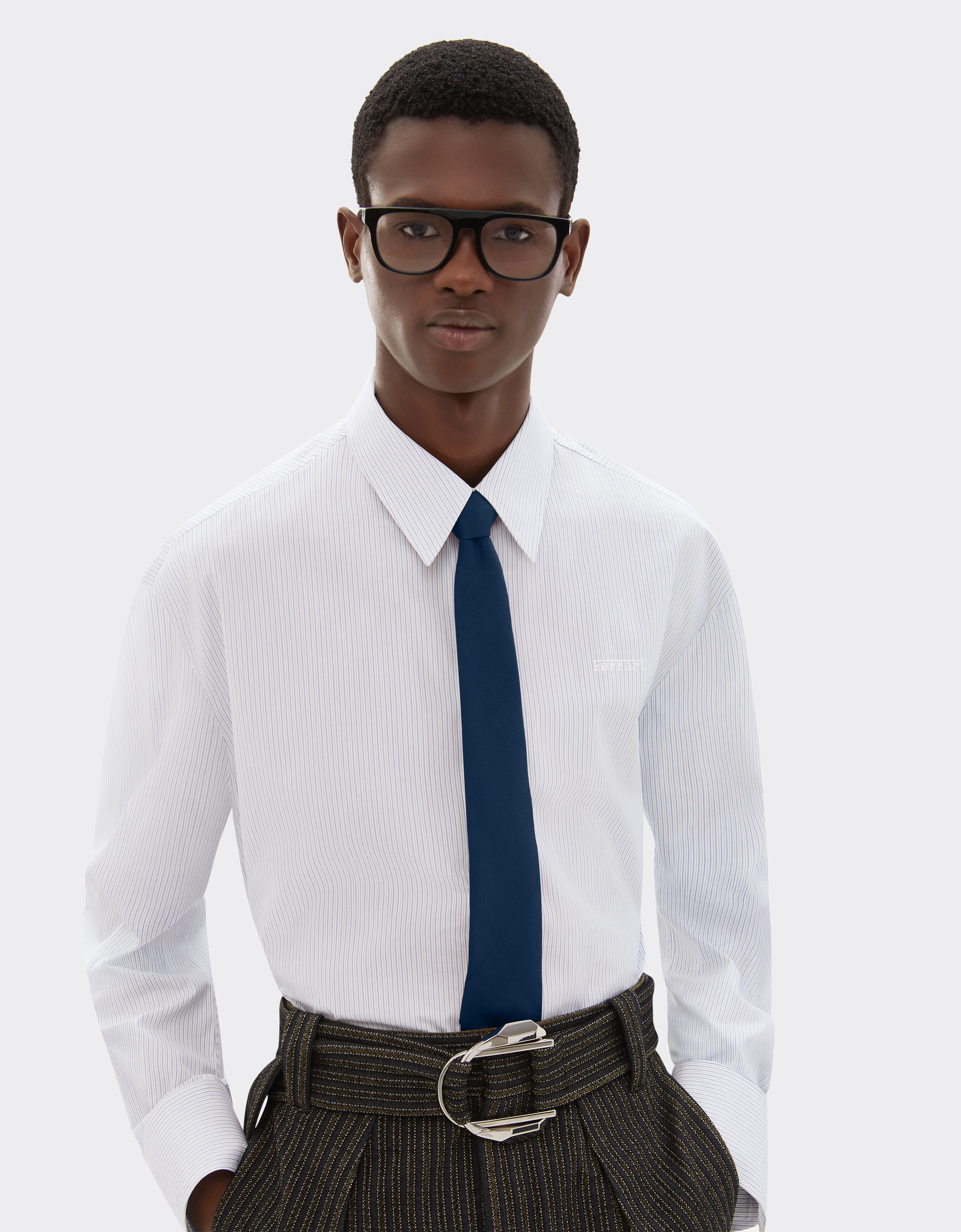 Ferrari 真丝斜纹领带 海军蓝 50084f