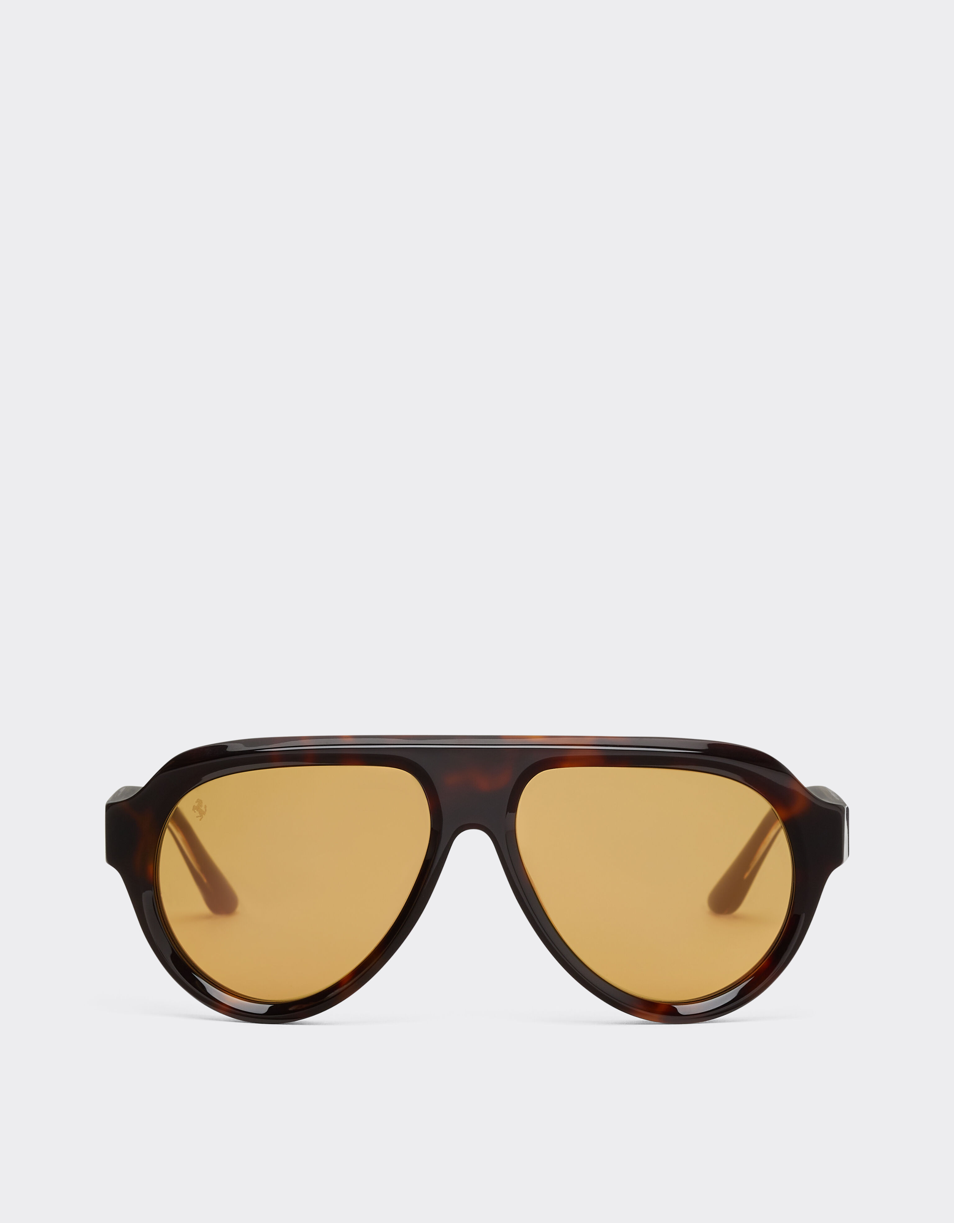 Ferrari 法拉利金色镜面棕色镜片玳瑁棕色醋酸纤维太阳镜 Tortoiseshell LA0EWf