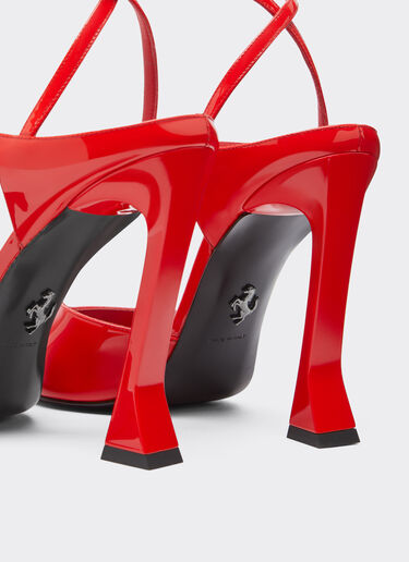 Ferrari 覆层皮革高跟鞋 Rosso Dino 红色 22010f