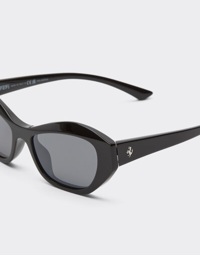 Ferrari Ferrari sunglasses in glossy blackacetate with black polarized lenses Nero LA0L2f