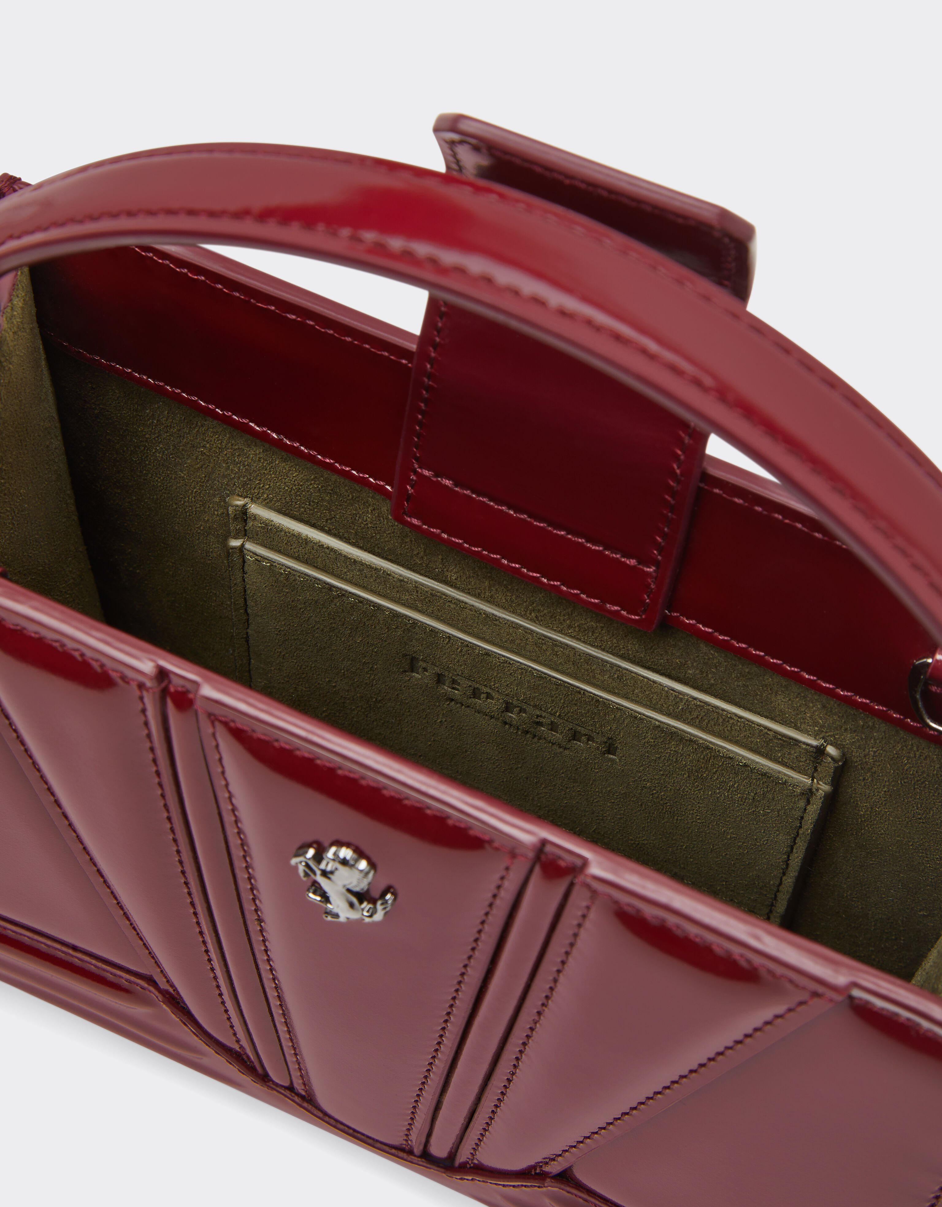 Ferrari Ferrari GT micro shiny leather tote bag Cherry 49123f