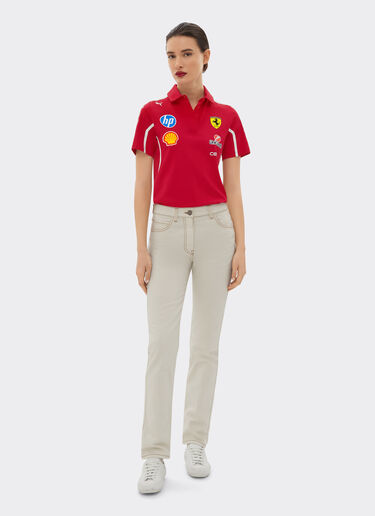 Ferrari Puma 与 Scuderia Ferrari HP 合作款2025车队 Polo 衫 樱桃色 LA027f