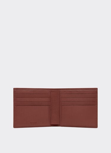 Ferrari Leather wallet with diagonal stitching Espresso 49219f