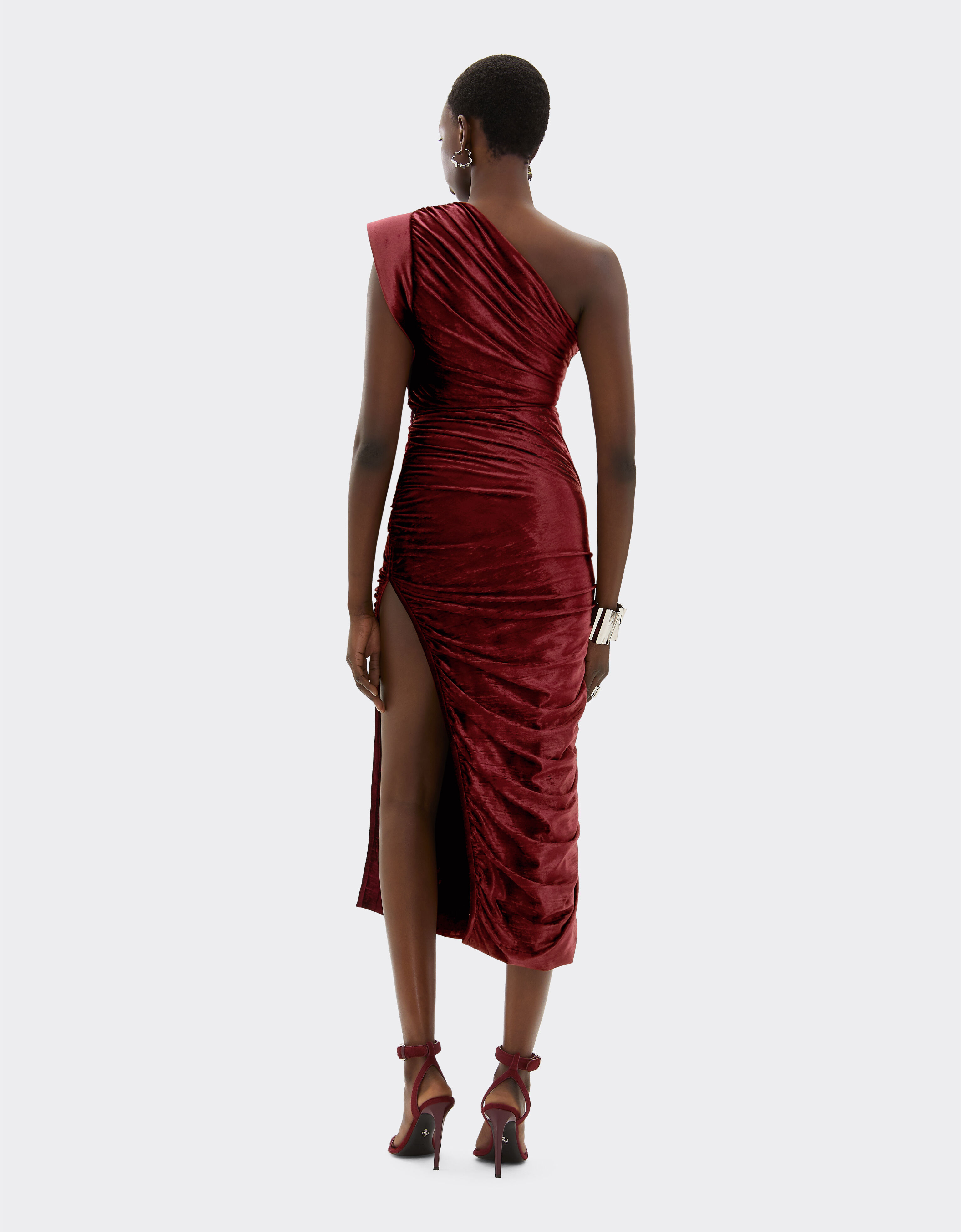 Ferrari 丝绒效果平纹针织半裙 红褐色 49409f