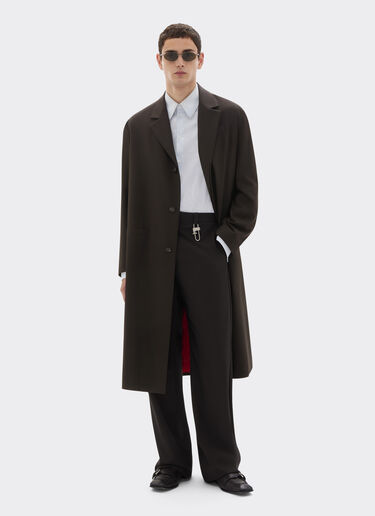 Ferrari Q-Cycle® 凉爽羊毛大衣 Dark brown 50034f