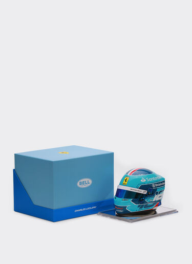 Ferrari 1:2比例 Charles Leclerc 迈阿密2024特别版迷你头盔 浅蓝色 F1348f