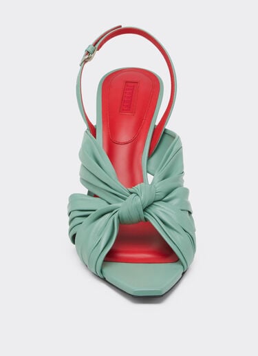 Ferrari 皮革后系带凉鞋 Granite Green 50779f