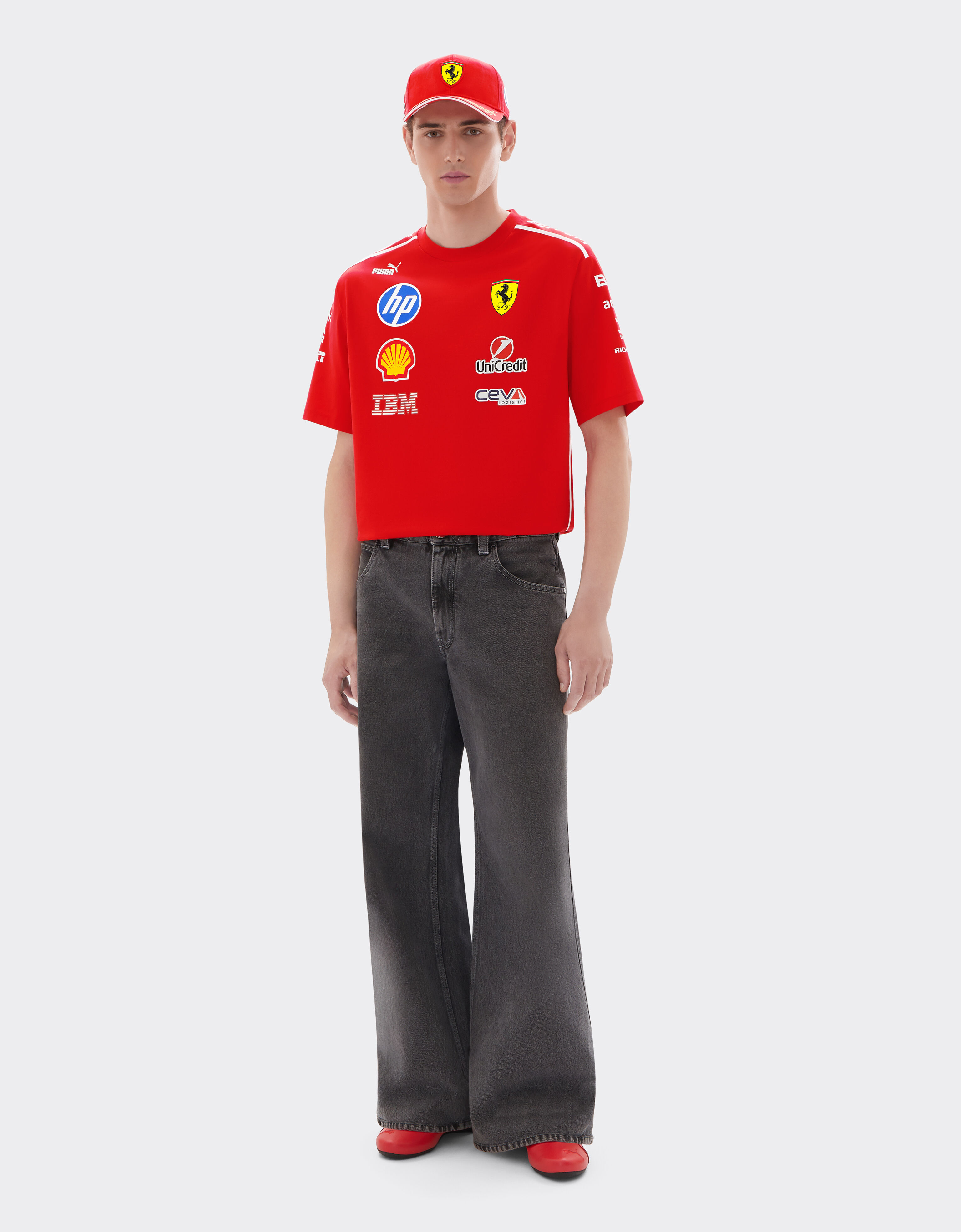 Ferrari Ferrari Replica T-Shirt for the 2026 Monza Grand Prix Rosso LJ0TH1145EXT0001f
