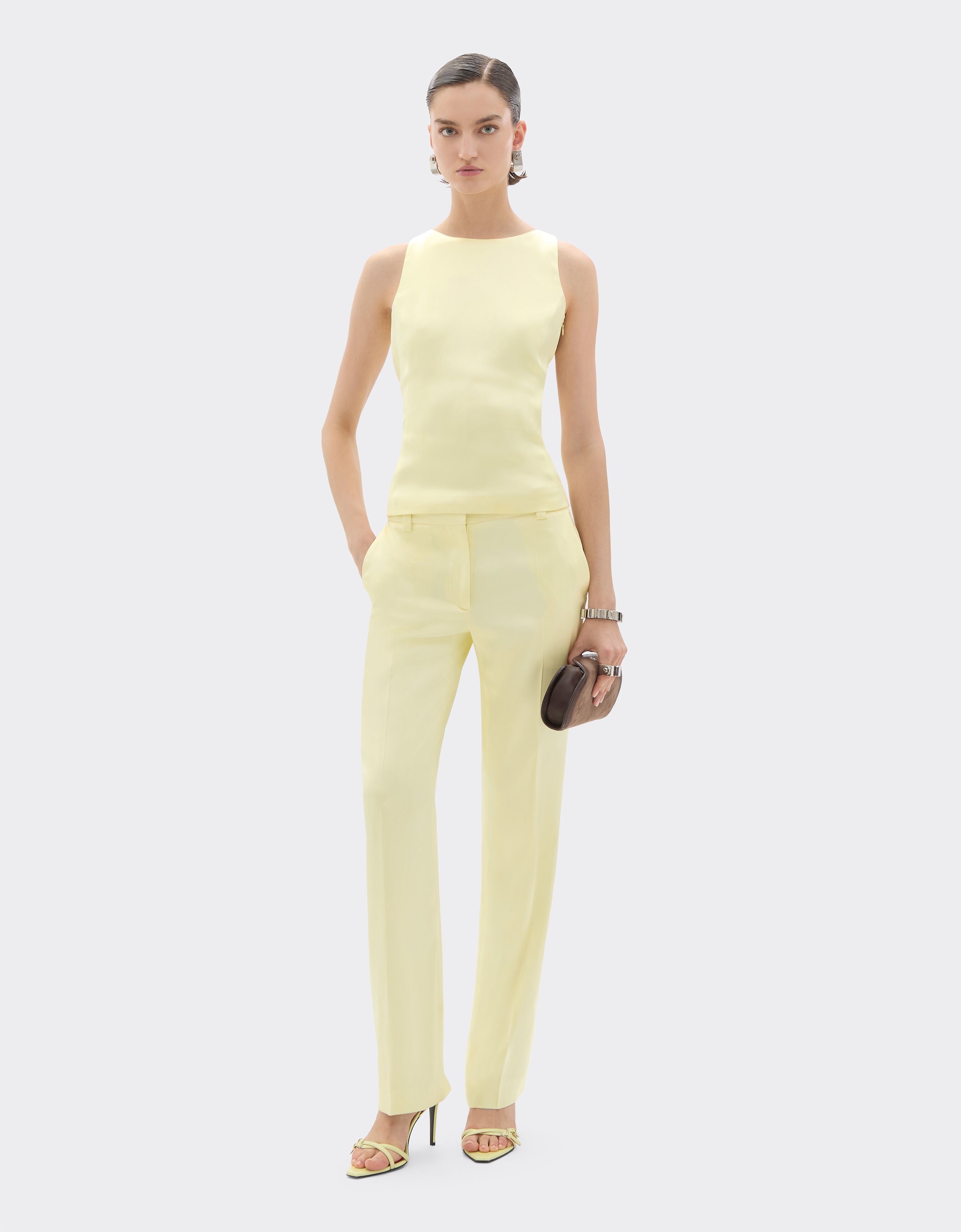 Ferrari Stretch satin trousers Iris Yellow 49933f