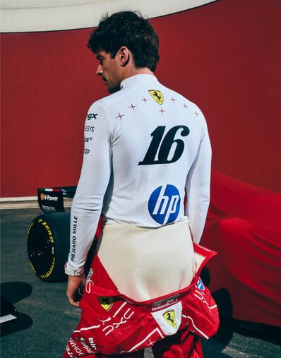 Ferrari Leclerc Ferrari replica racing undersuit for the 2026 Monza Grand Prix Bianco LJ0TH1091EXT0001f
