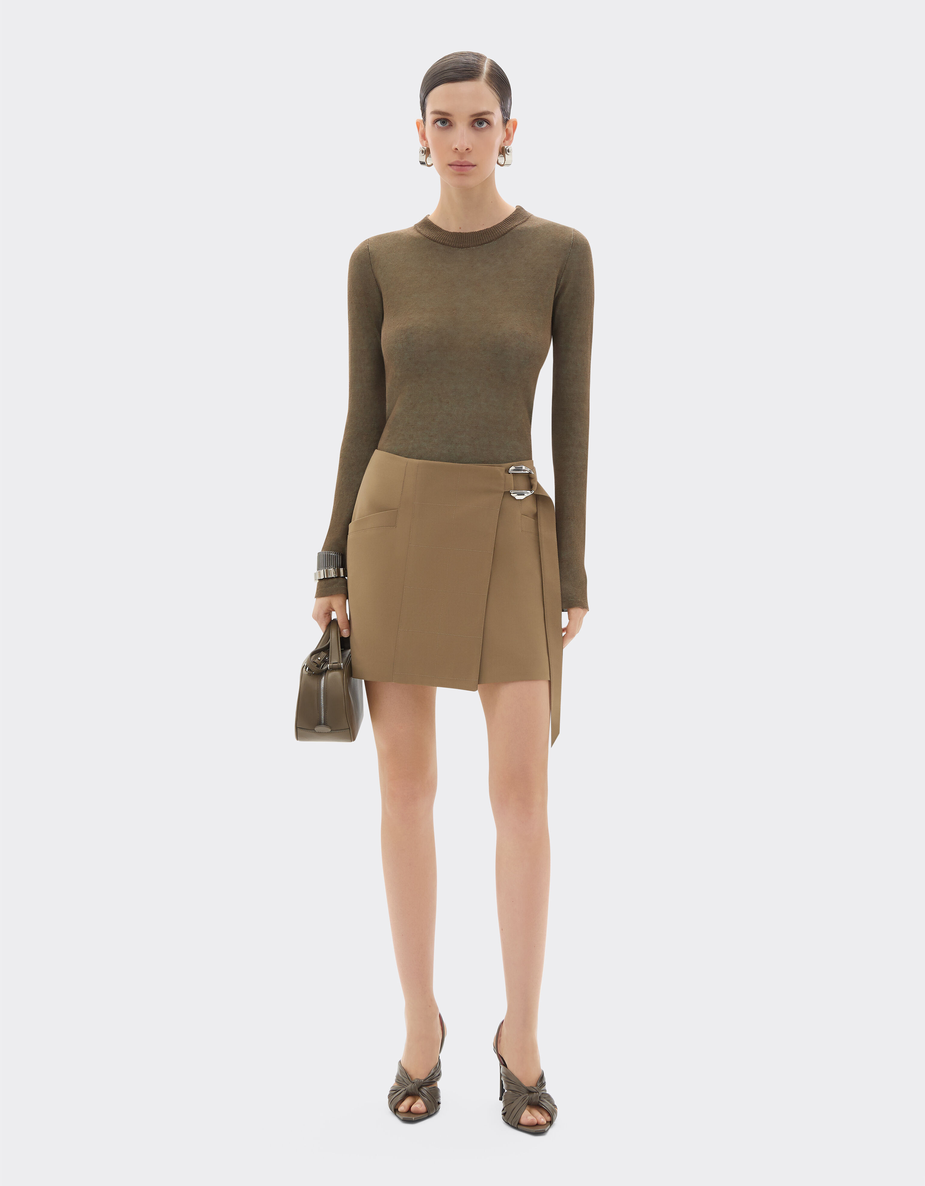 Ferrari 科技棉质半裙 Khaki Green 50064f