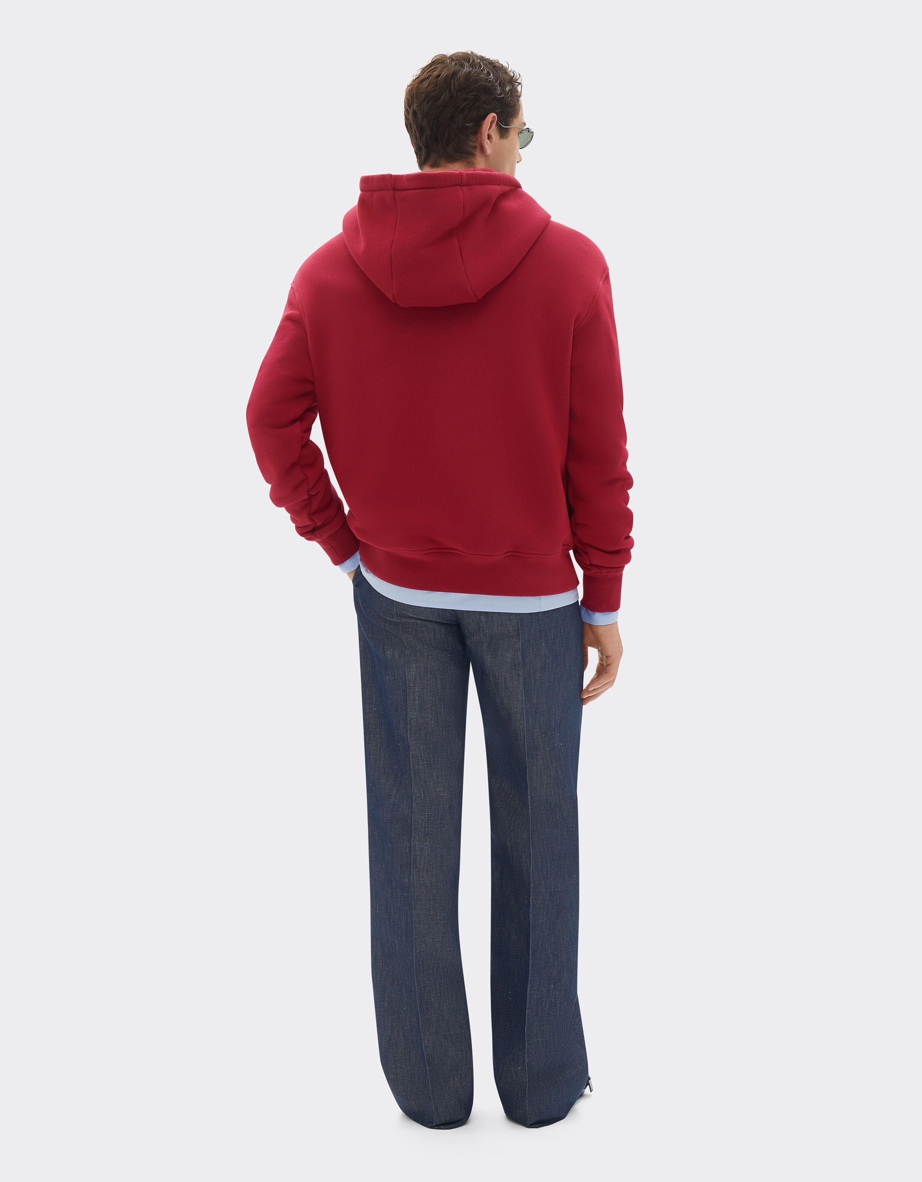 Ferrari Hoodie with color block logo print Cherry 22835f