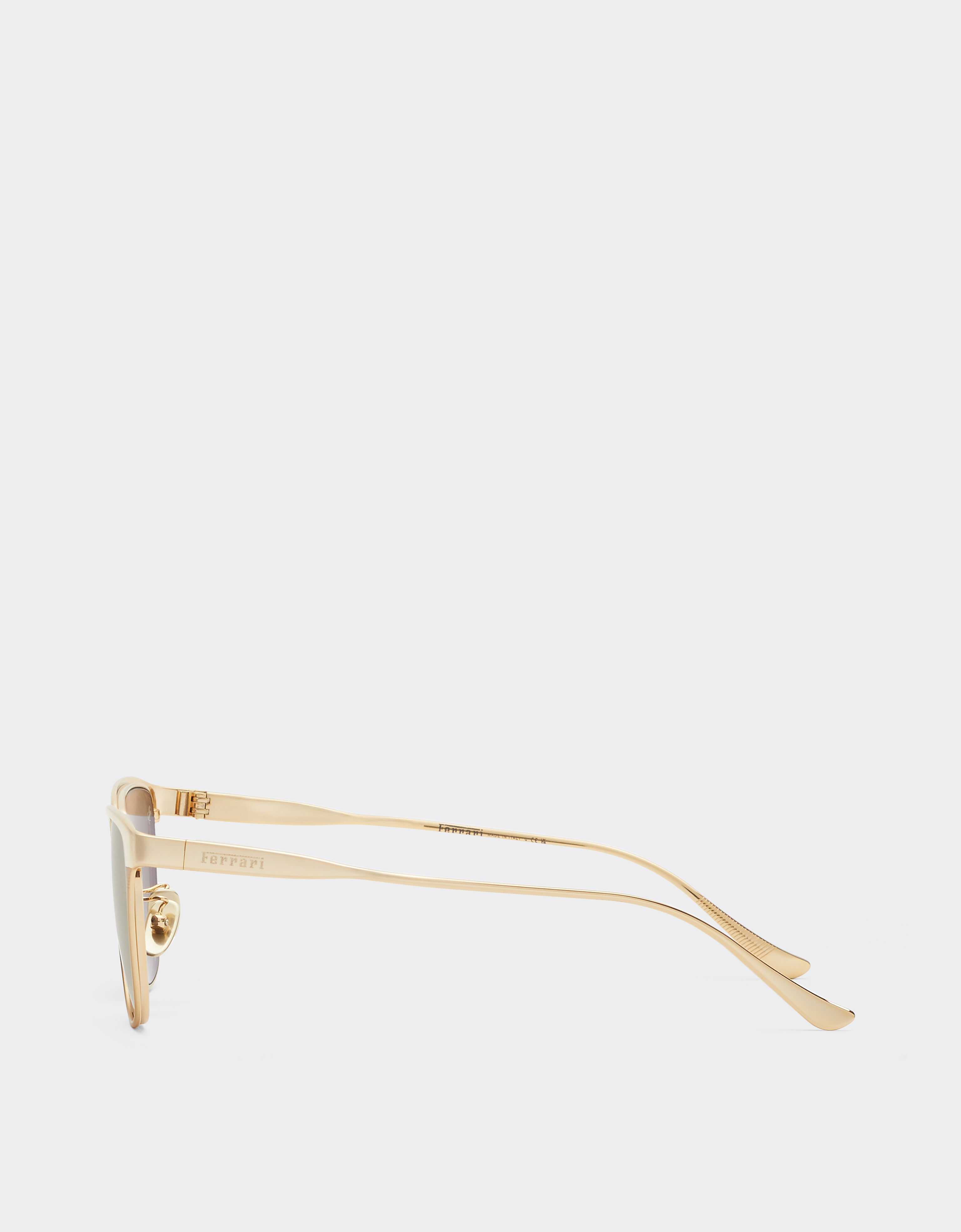 Ferrari Ferrari sunglasses in gold-colored metal with gold mirrored lenses Oro LA0LCf