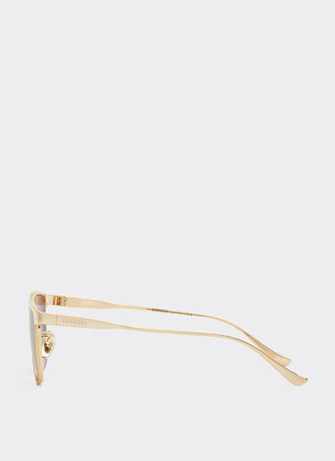 Ferrari Ferrari sunglasses in gold-colored metal with gold mirrored lenses Oro LA0LCf