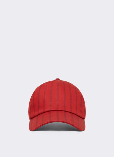 Ferrari Striped Baseball Cap with Ferrari Logo Rosso Corsa CANCP0015WCO0028f