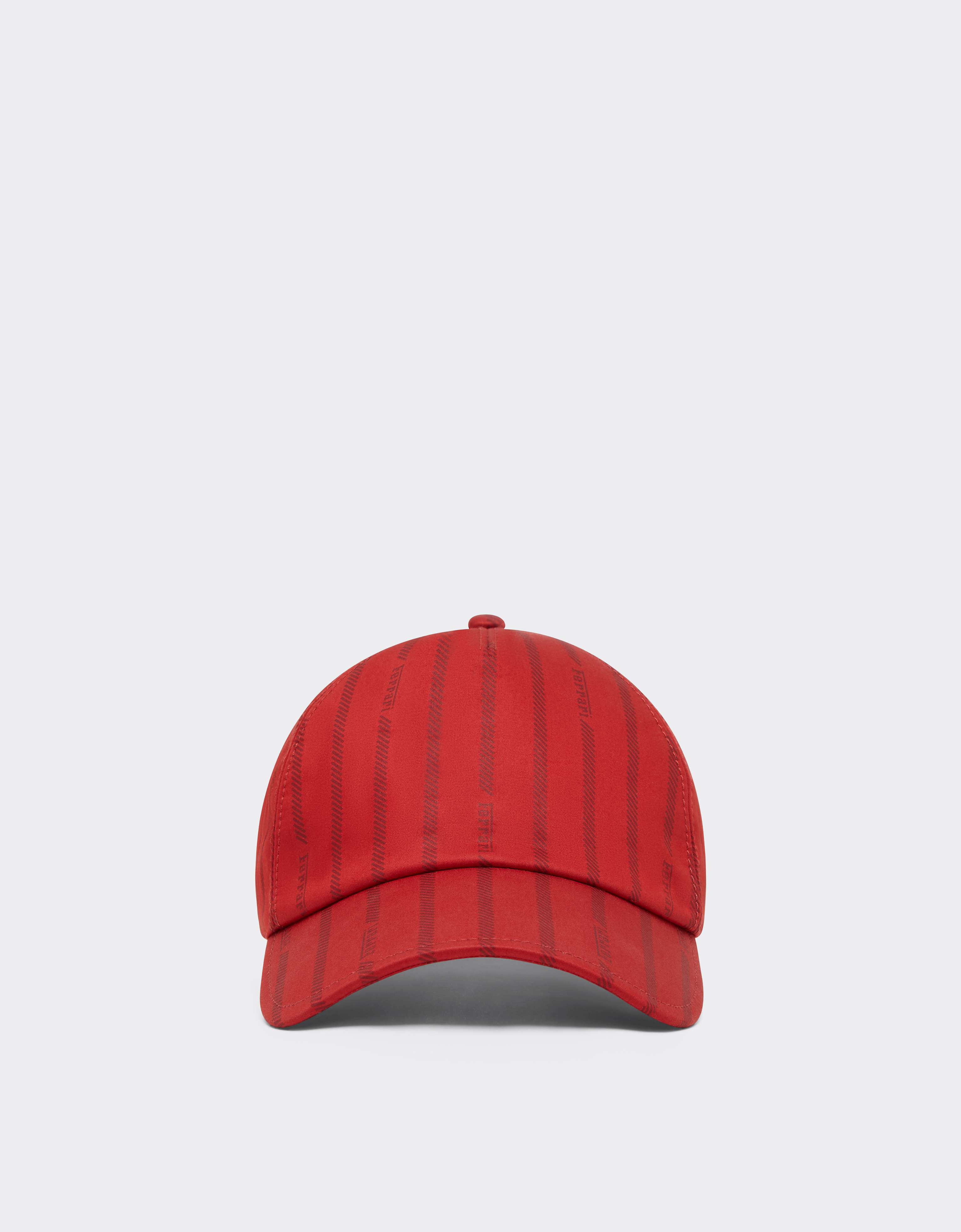 Ferrari Striped Baseball Cap with Ferrari Logo Rosso Corsa CANCP0015WCO0028f