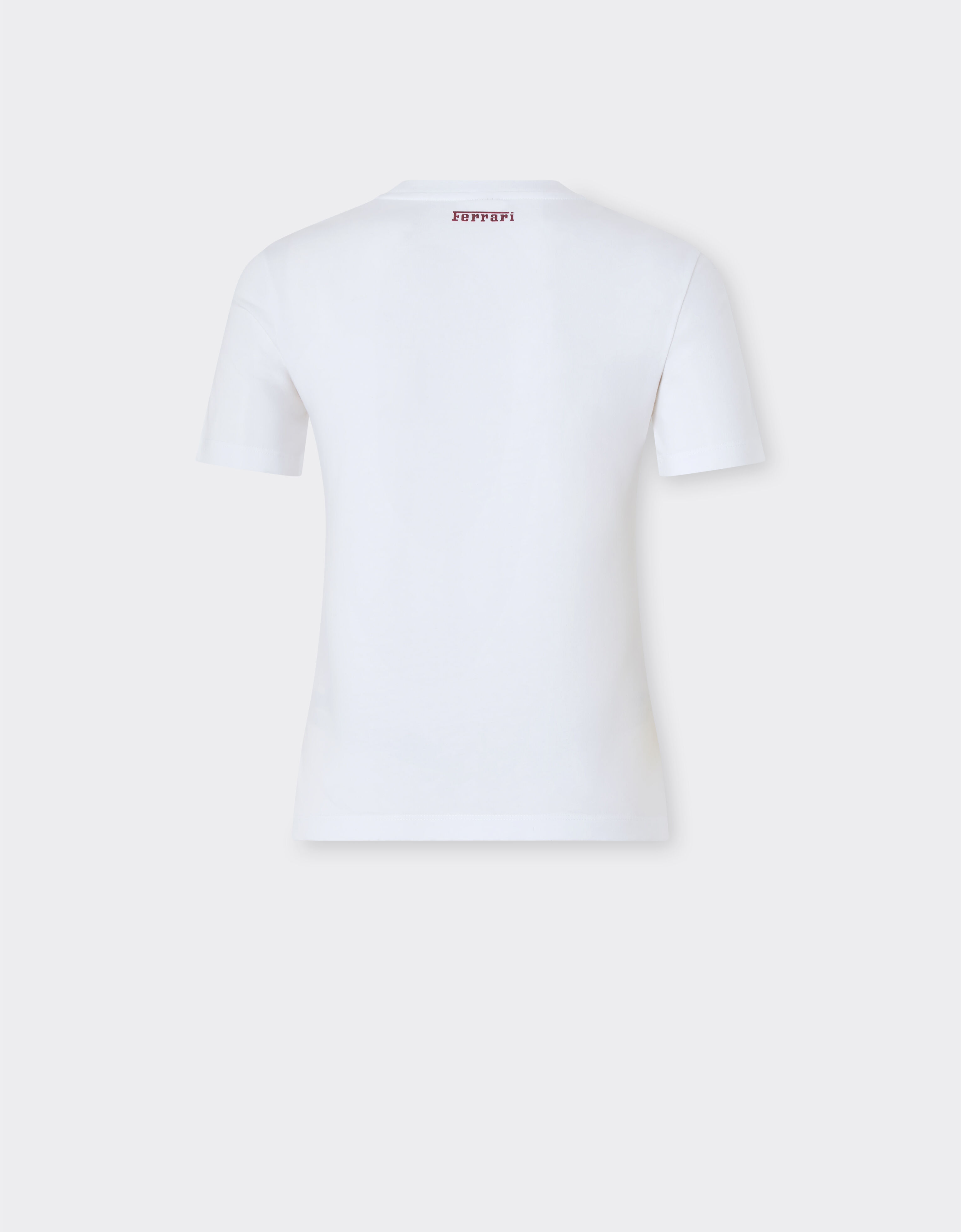 Ferrari 跃马印花棉质 T 恤 Optical White 51034f