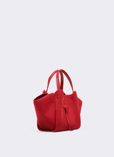 Ferrari 针织与皮革托特包 Rosso Magma CBWTO0002YA00006f