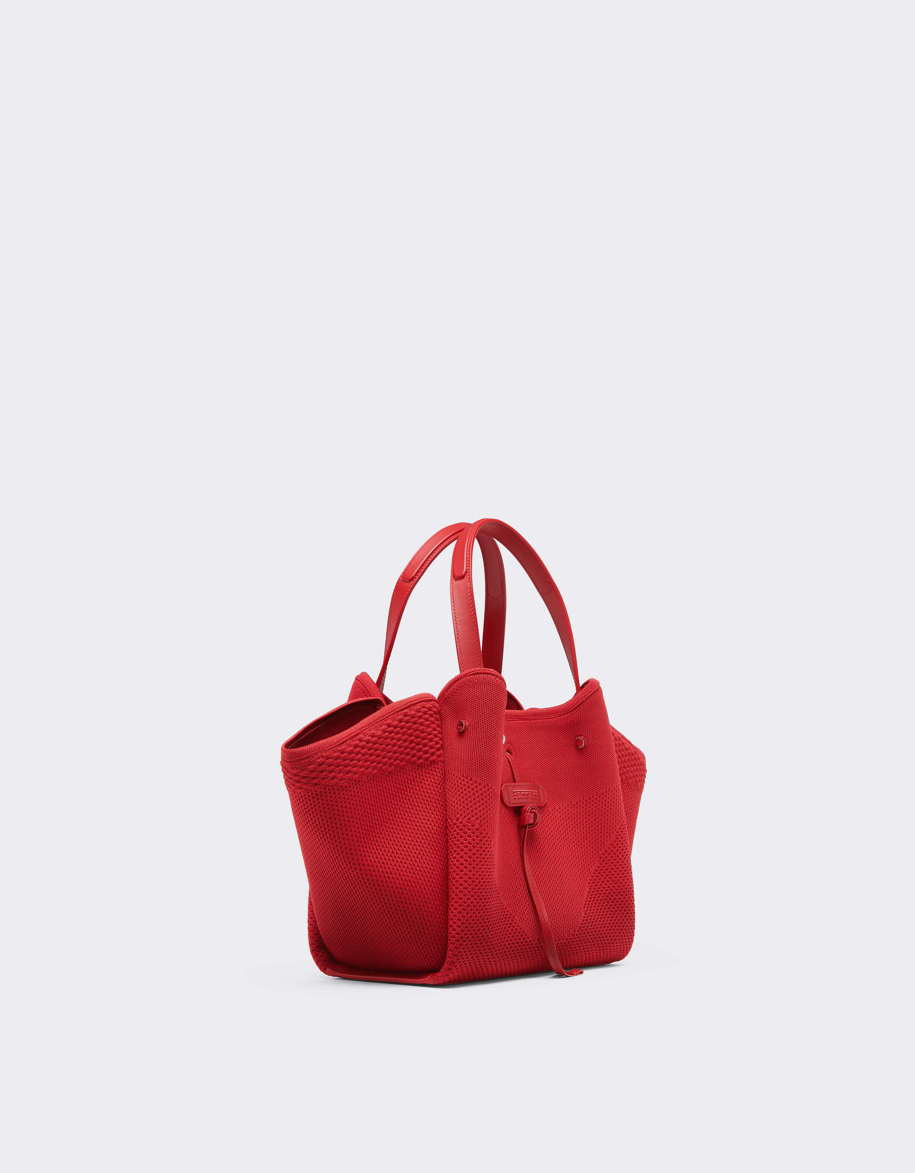 Ferrari 针织与皮革托特包 Rosso Magma CBWTO0002YA00006f