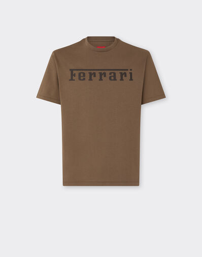 Ferrari Cotton T-shirt with Ferrari logo Mahogany 51037f