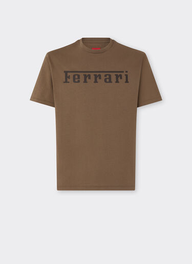 Ferrari Cotton T-shirt with Ferrari logo Mahogany 51037f