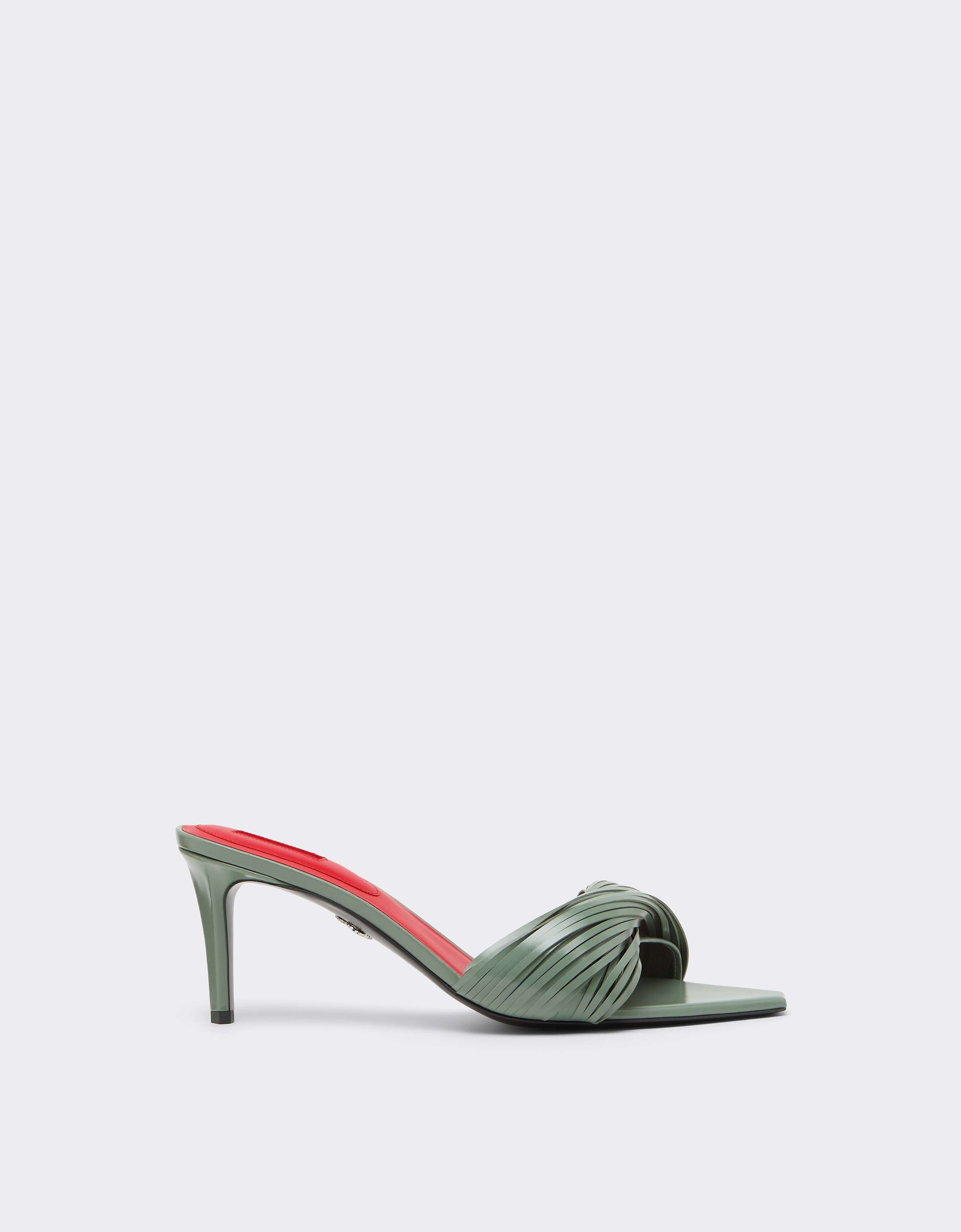 Ferrari Leder-Mules mit geschnitzten Fransen Salvia CSWML0004XL00007f
