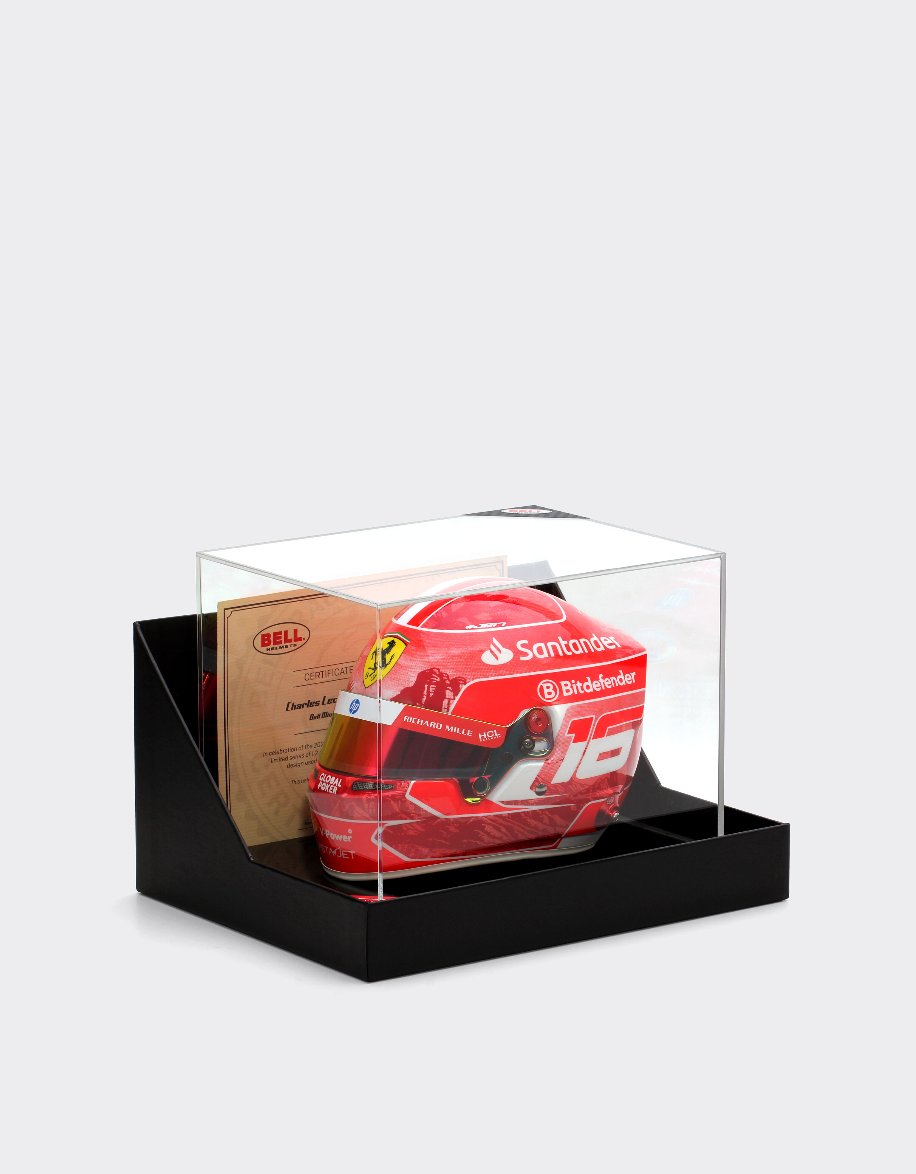 Ferrari 1:2比例 Charles Leclerc 拉斯维加斯2024特别版迷你头盔 多色 F1611f
