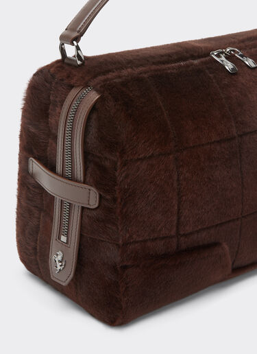 Ferrari Ferrari GT Soft shoulder bag in shearling Espresso 49132f