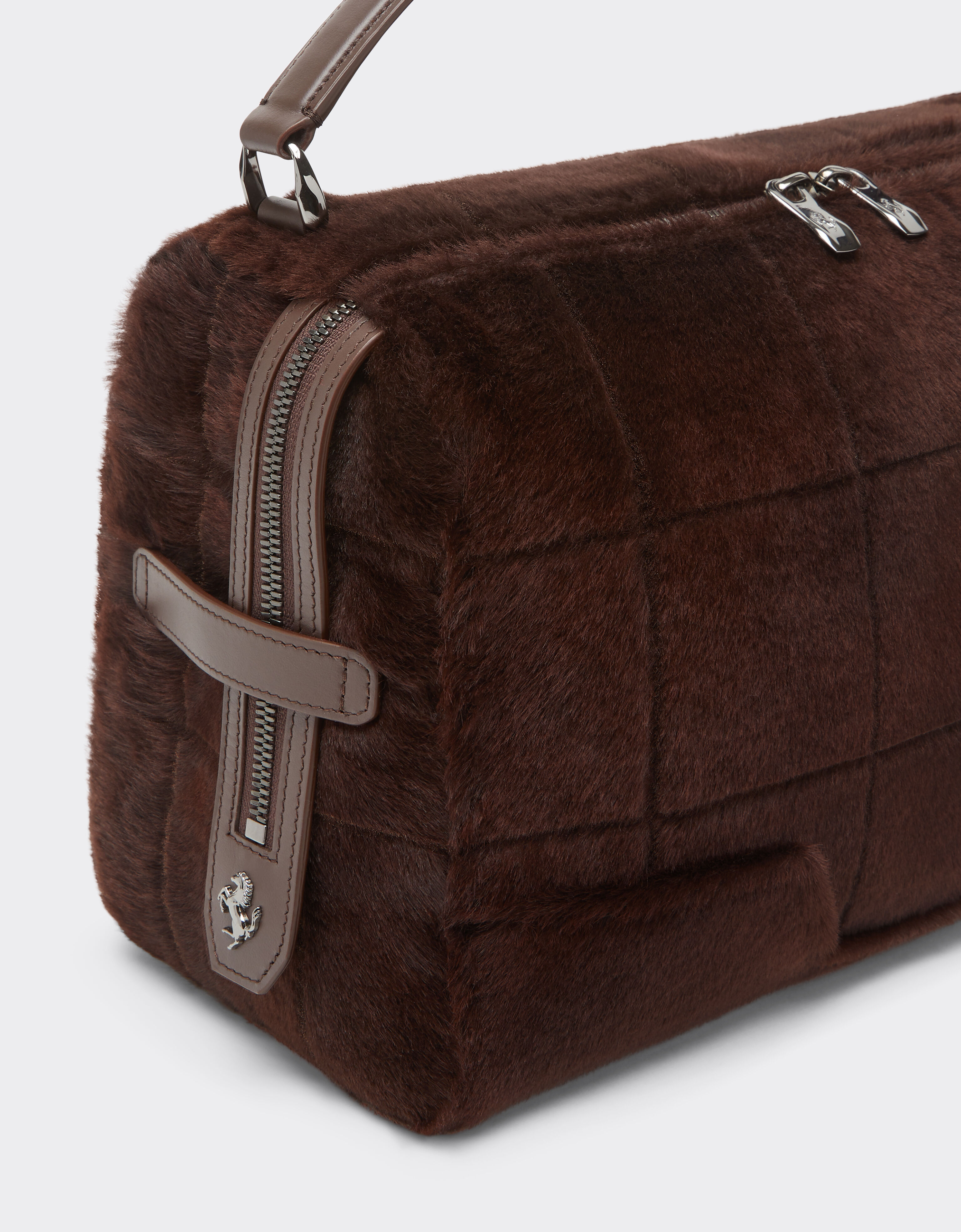 Ferrari Ferrari GT Soft shoulder bag in shearling Espresso 49132f
