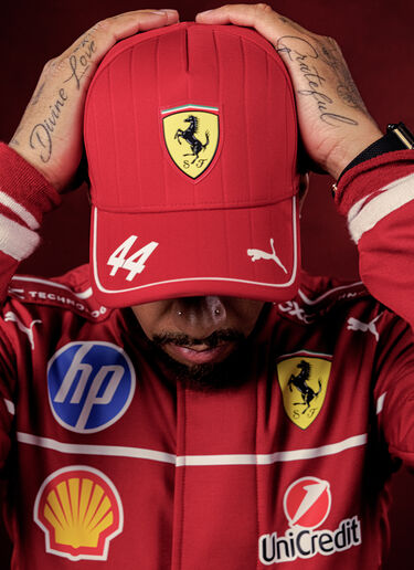 Ferrari Puma 与 Scuderia Ferrari HP 合作款2025 Hamilton 棒球帽 樱桃色 LA01Sf