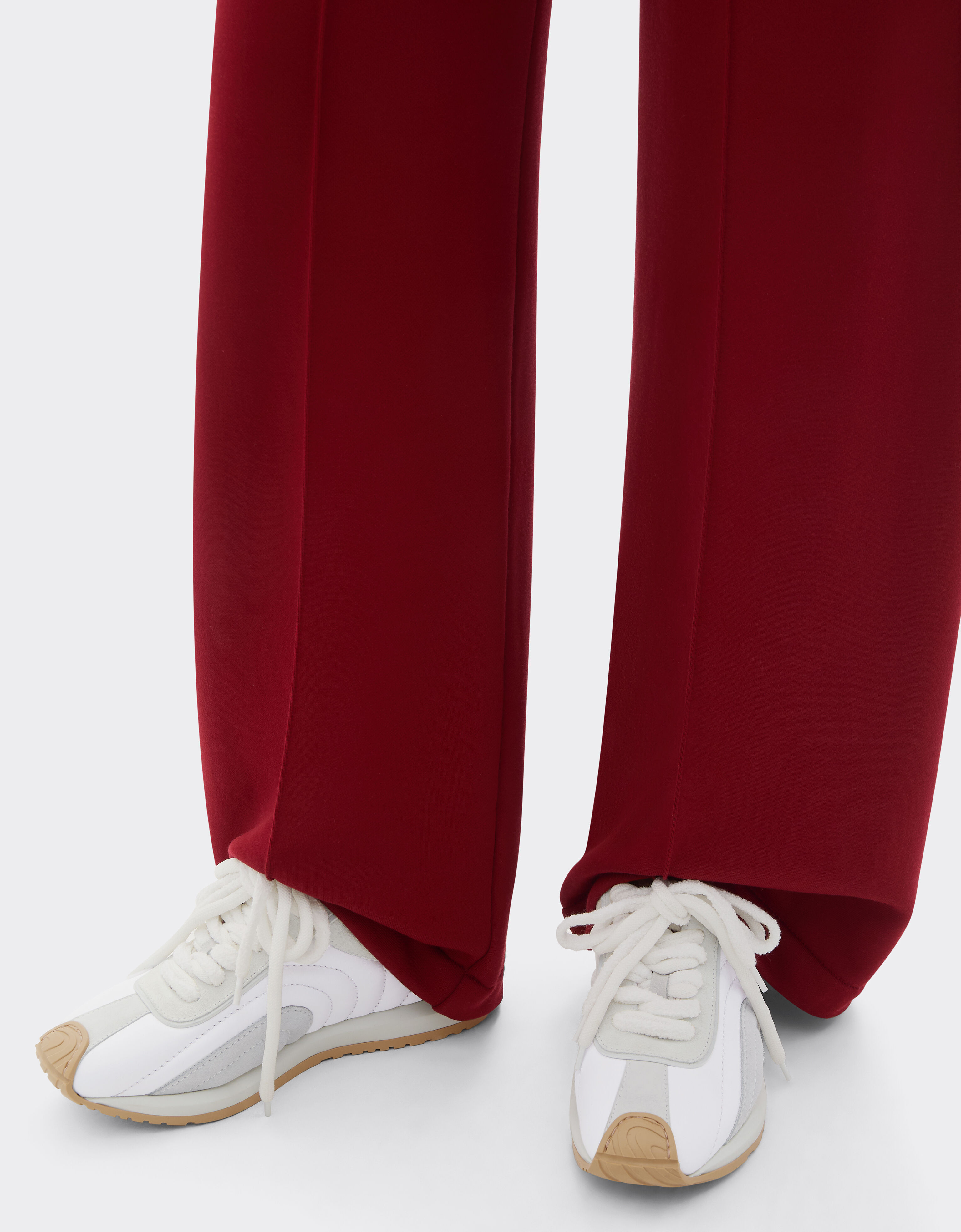 Ferrari Leather and suede running sneakers Optical White 50378f