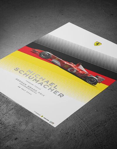 Ferrari Affiche officielle Ferrari F2002 Michael Schumacher GP d'Hockenheim Multicolore LE0P0643EXT0001f