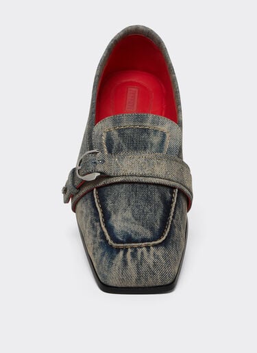 Ferrari 酸洗牛仔布乐福鞋 Blu Denim 51316f