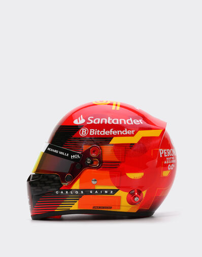 Ferrari 卡洛斯-塞恩斯迷你头盔（比例 1:2 - 西班牙特别版 2024 红色 F1355f