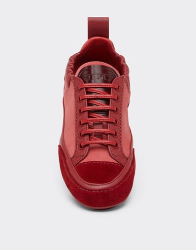 Ferrari 尼龙、绒面革和皮革驾车运动鞋 Maison Red 50769f