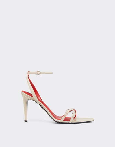 Ferrari Glossy leather sandals Powder Pink 50374f