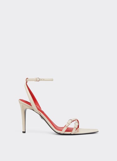 Ferrari Glossy leather sandals Powder Pink 50374f