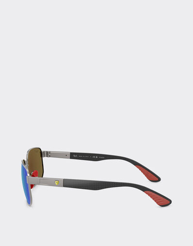 Ferrari Ray-Ban for Scuderia Ferrari RB8329M in gunmetal metal with polarized blue mirrored grey lenses Gunmetal LA0JTf