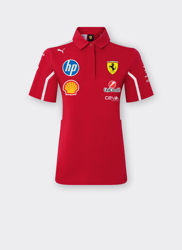 Ferrari Puma 与 Scuderia Ferrari HP 合作款2025车队 Polo 衫 樱桃色 LA027f