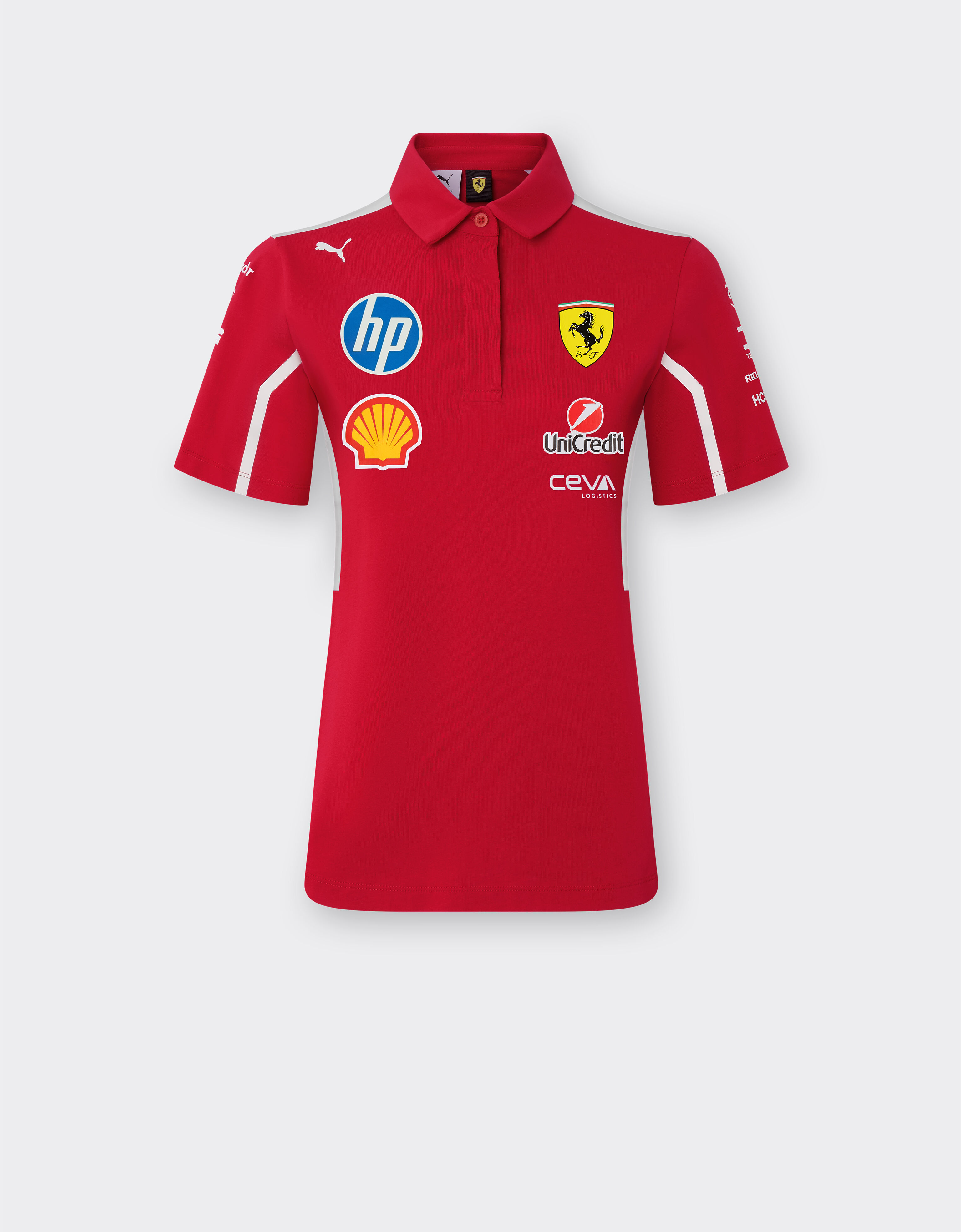 Ferrari Puma 与 Scuderia Ferrari HP 合作款2025车队 Polo 衫 樱桃色 LA027f
