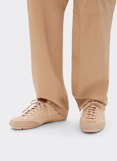 Nappa leather and suede sneaker driver Ferrari Nappa leather and suede sneaker driver Nude 22736f