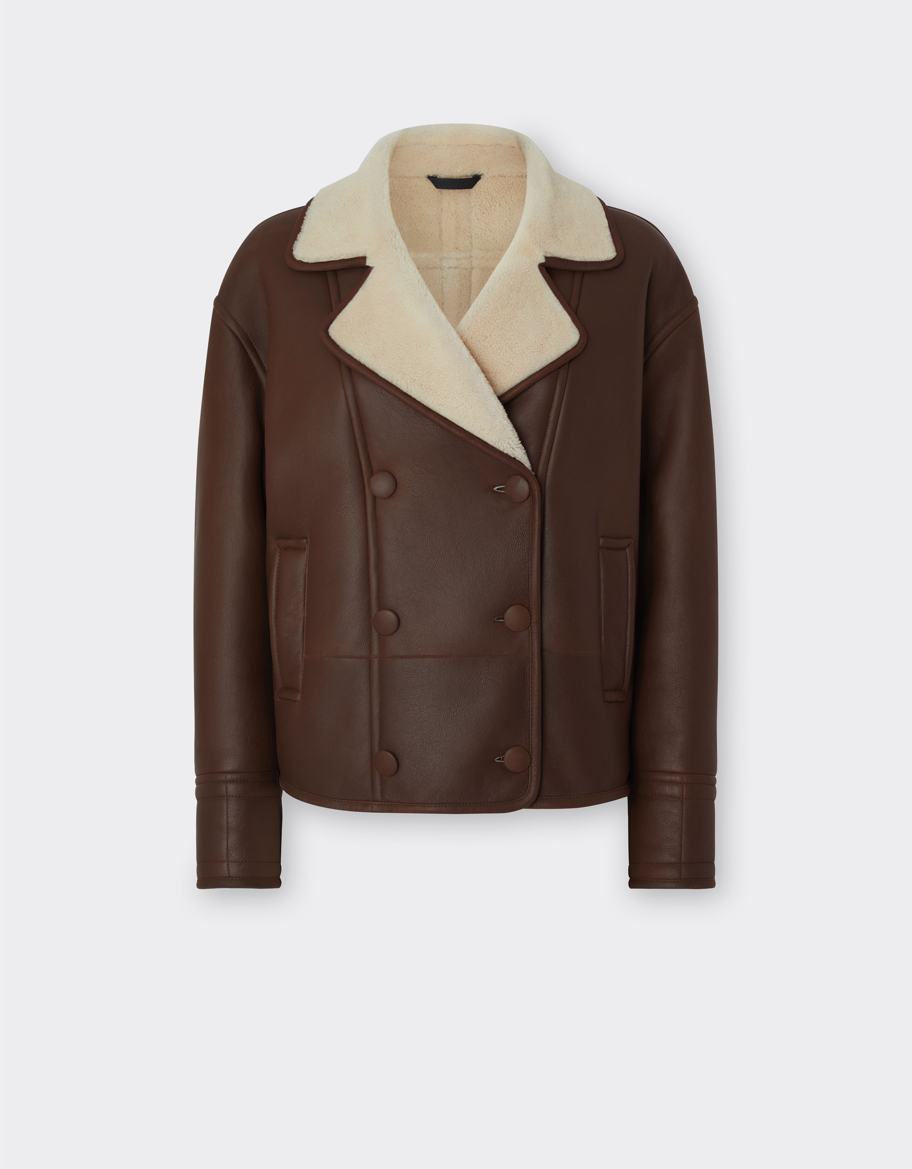 Ferrari Shearling caban 烟草色 20982f