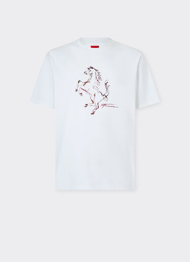 跃马印花棉质 T 恤 Ferrari 跃马印花棉质 T 恤 Optical White 50846f