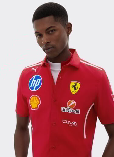 Ferrari Puma 与 Scuderia Ferrari HP 合作款2025车队衬衫 樱桃色 LA01Zf