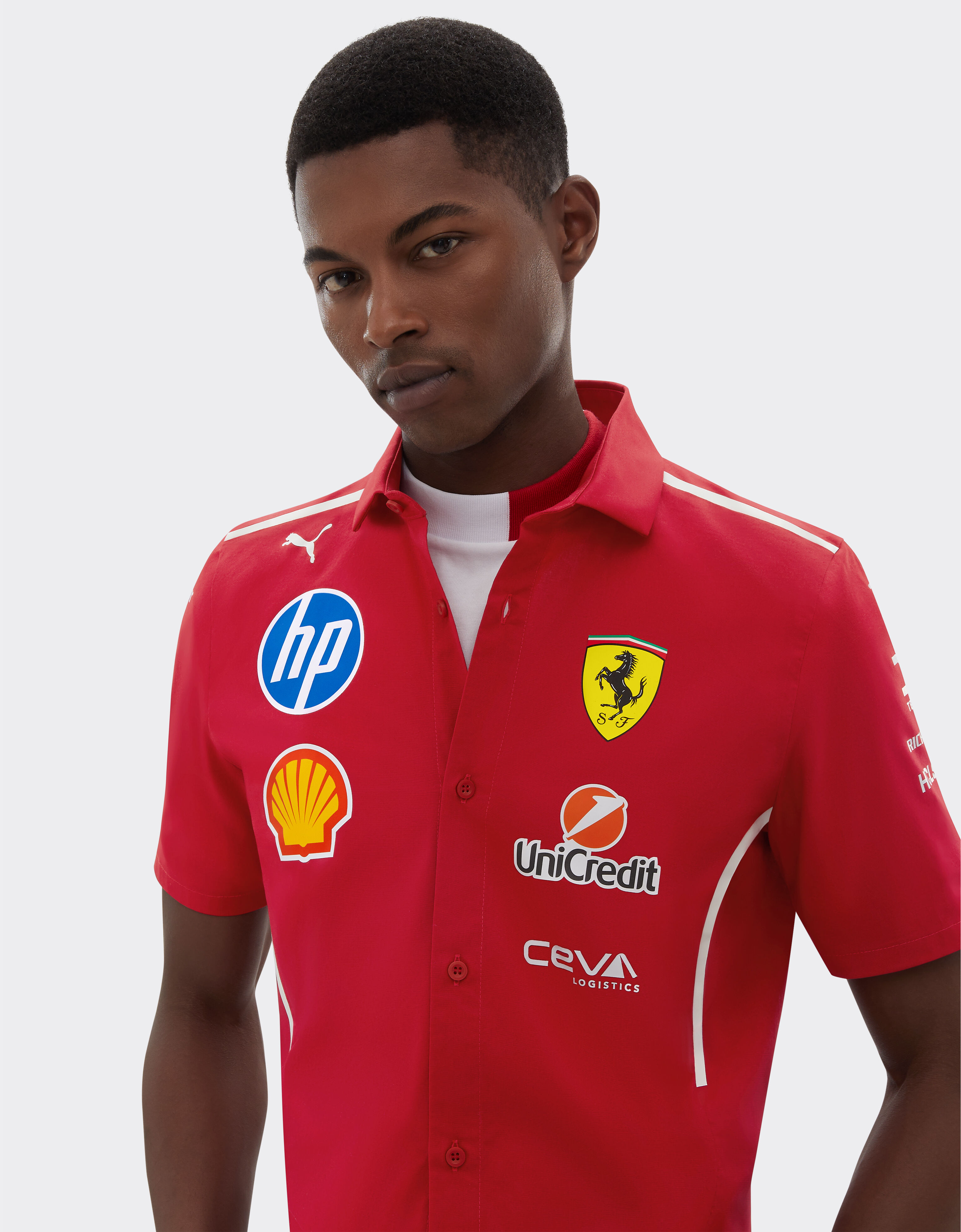 Ferrari Puma 与 Scuderia Ferrari HP 合作款2025车队衬衫 樱桃色 LA01Zf