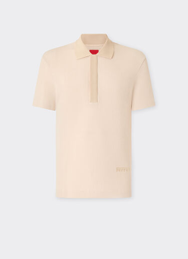 Ferrari 法拉利徽标棉质珠地 Polo 衫 Powder Pink 50103f