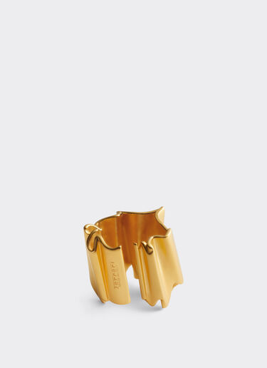 Ferrari 缎金饰面黄铜戒指 黑色 22073f